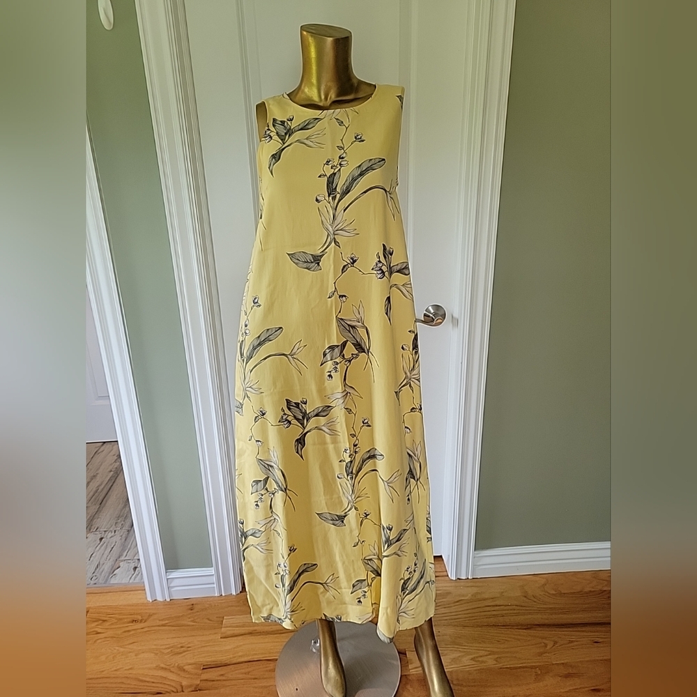 Silk Hilo Hawaiian Print Tropical Summer  Lightweight Beach Dress 100% Silk Sz 4